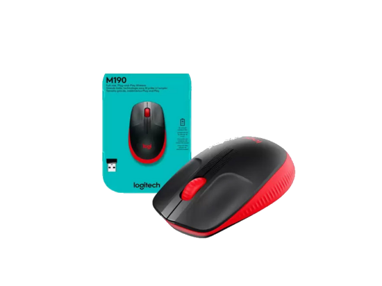 Logitech Mouse M190 Red 2