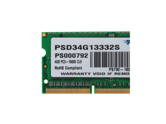 Notebook Ram DDR3 4GB Patriot2