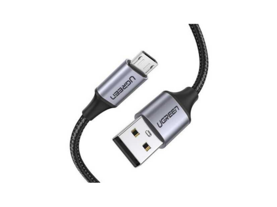 UGREEN US290 USB 2.0 A to Micro USB Cable Nickel Plating Aluminum Braid 0.5m Black1