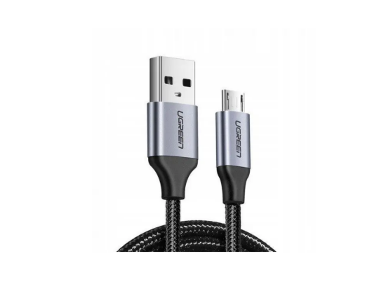 UGREEN US290 USB 2.0 A to Micro USB Cable Nickel Plating Aluminum Braid 0.5m Black2