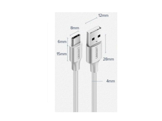 UGREEN US289 USB 2.0 A to Micro USB Cable Nickel Plating 0.5m White2