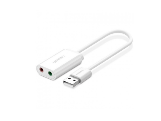 UGREEN US205 USB 2.0 External Sound Adapter (White)