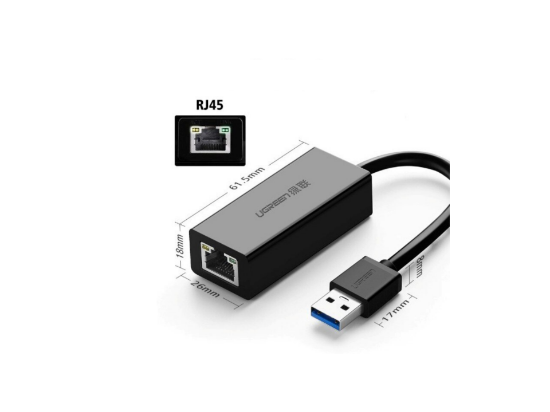 UGREEN CR111 USB 3.0 Gigabit Ethernet Adapter (Black)1