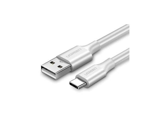 UGREEN US287 USB-A 2.0 to USB-C Cable Nickel Plating 1.5m White