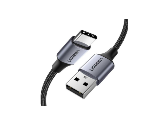 UGREEN US288 USB-A 2.0 to USB-C Cable Nickel Plating Aluminum Braid 1m Black2