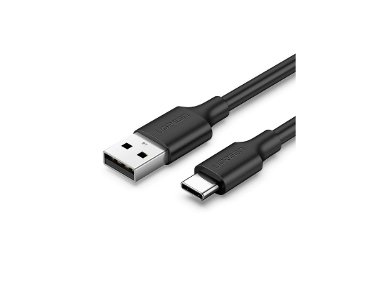 UGREEN US287 USB-A 2.0 to USB-C Male Cable with Nickel Platedconnector 3m Black