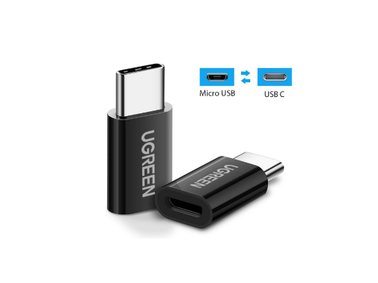 UGREEN US157 USB-C to Micro USB Adapter  (Black)2