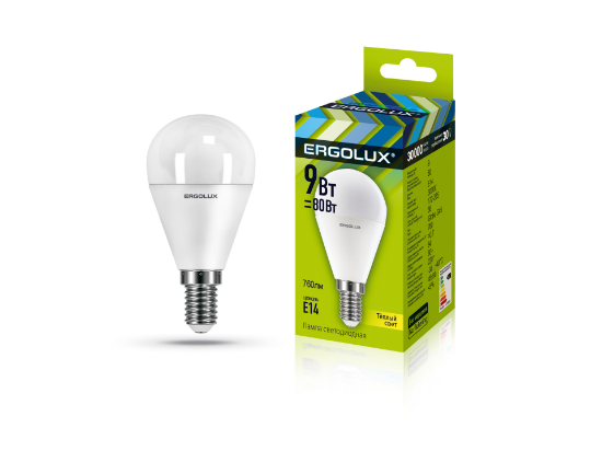 Ergolux LED-G45-9W-E14-3K - ի նկար