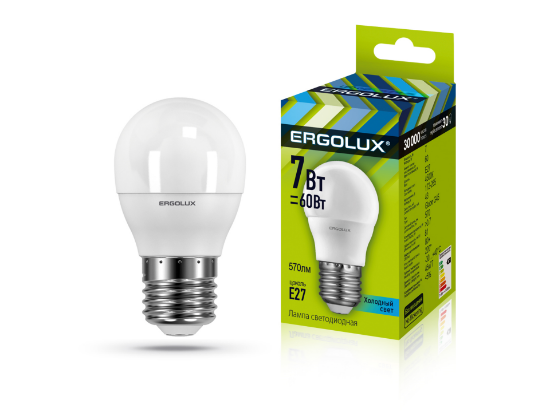 Ergolux LED-G45-7W-E27-3K - ի նկար
