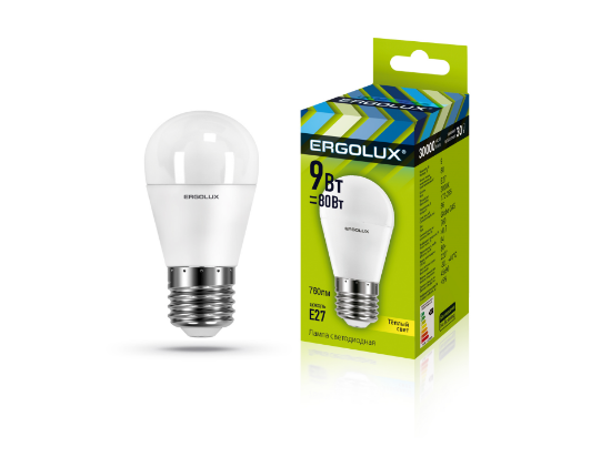  Ergolux LED-G45-9W-E27-3K - ի նկար