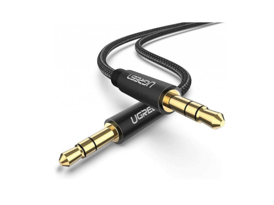 UGREEN AV112 50361 N 3.5mm Male to 3.5mm Male Cable Gold Plated 1m (Black)1