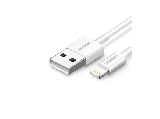 UGREEN US155 80315 USB-A Male to Lightning Male Cable Nickel Plating 1.5m (White)