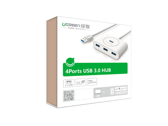 UGREEN CR113 20283 USB 3.0 Hub 1m (White)2