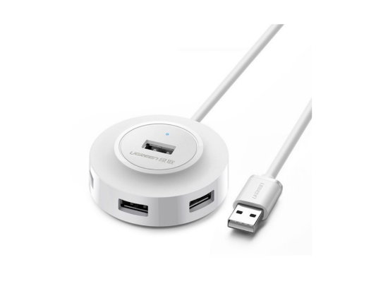 UGREEN CR106 20270 USB 2.0 Hub 4 Ports 1m (White)
