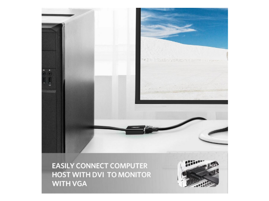 UGREEN MM108 40259 DVI-D to VGA Active Converter Flat Cable2