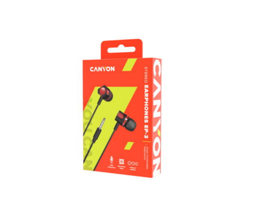 Ականջակալ Headset CANYON EP-3 Red CNE-CEP3R