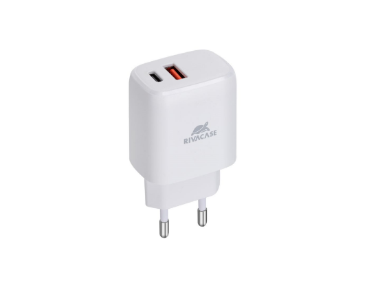 Կոճ Rivacase PS4192 W00 wall charger white 20W PD/QC 3.0/ 1 USB-C + USB-A, 12/96