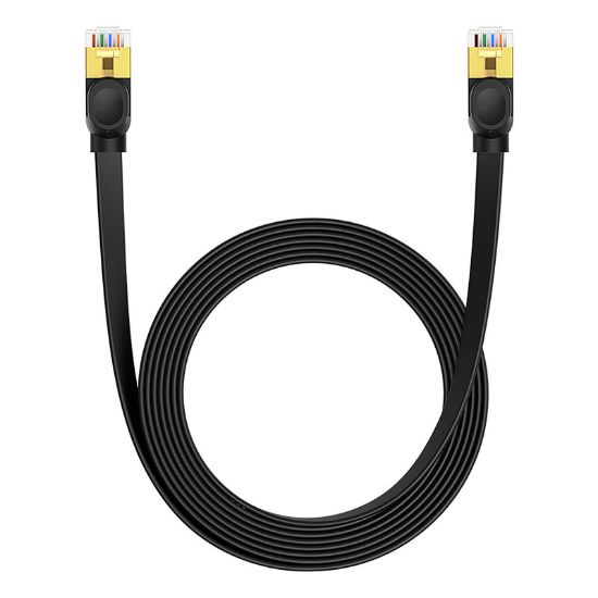 Patch Cord Baseus High Speed CAT7 10Gigabit Ethernet Cable (Flat Cable)5m Cluster Black B00133207111-04 - ի նկար