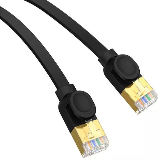 Patch Cord Baseus High Speed CAT7 10Gigabit Ethernet Cable (Flat Cable)3m Cluster Black B00133207111-03 - ի նկար