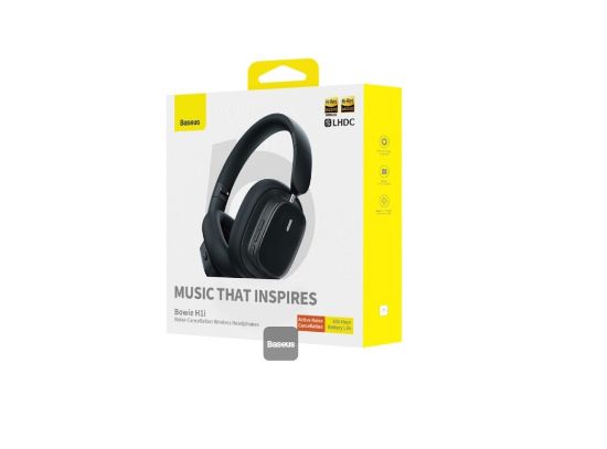 Ականջակալ Headset Baseus Bowie H1i Noise-Cancellation Wireless Cluster Black A00050402113-00 - ի նկար