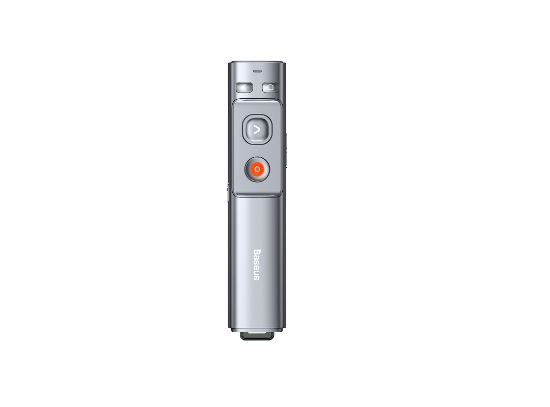 Հեռակառավարվող վահանակ Baseus Orange Dot Wireless Presenter (Red Laser) Grey ACFYB-0G - ի նկար