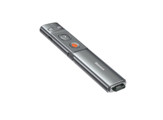 Հեռակառավարվող վահանակ Baseus Orange Dot Wireless Presenter (Red Laser) Grey ACFYB-0G - ի նկար