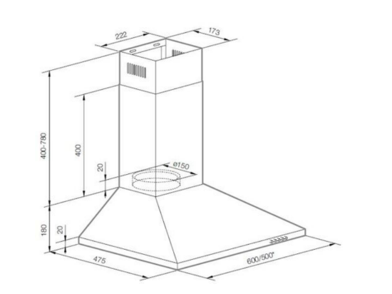Picture of Air cabinet cabinet Graude DHP60.0W (White)