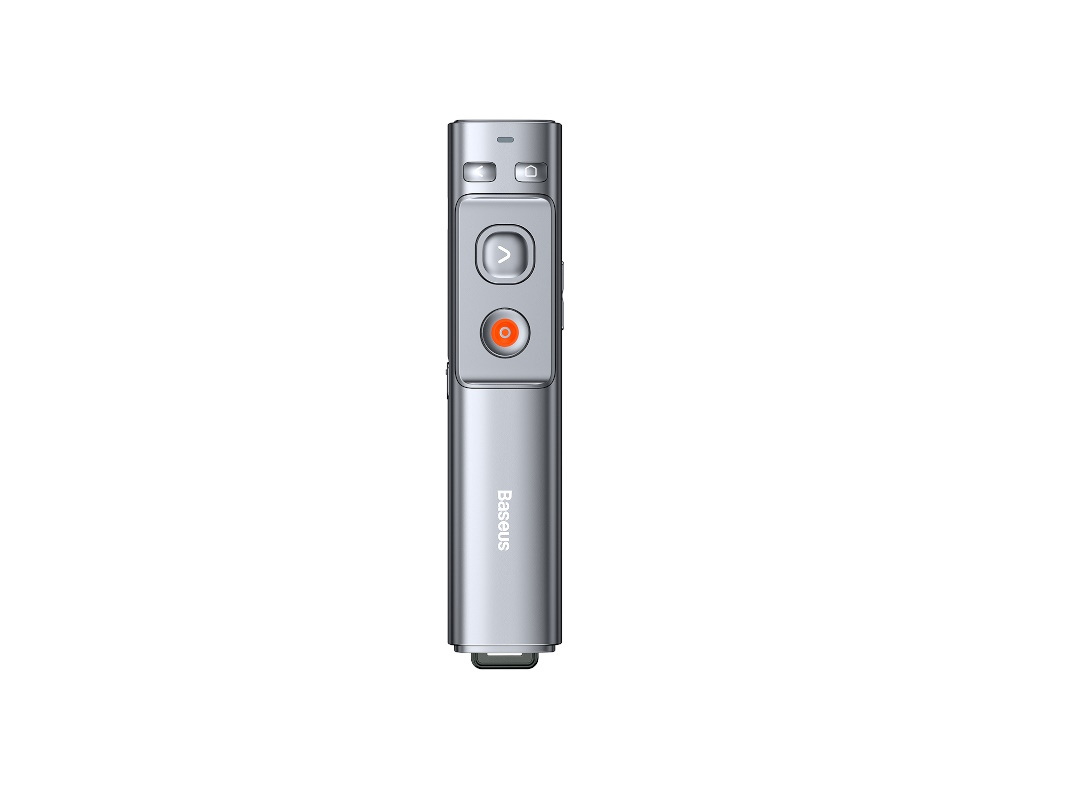 Հեռակառավարվող վահանակ Baseus Orange Dot Wireless Presenter (Red Laser) Grey ACFYB-0G - ի նկար