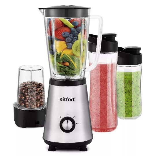 Բլենդեր KitFort KT-1340-3 արծաթագույն մետալիկ - ի նկար
