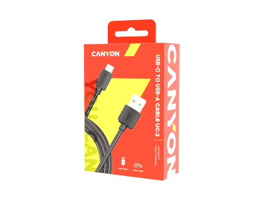 Մալուխ CANYON UC-2 Type C USB 2.0 mm Black CNE-USBC2B - ի նկար