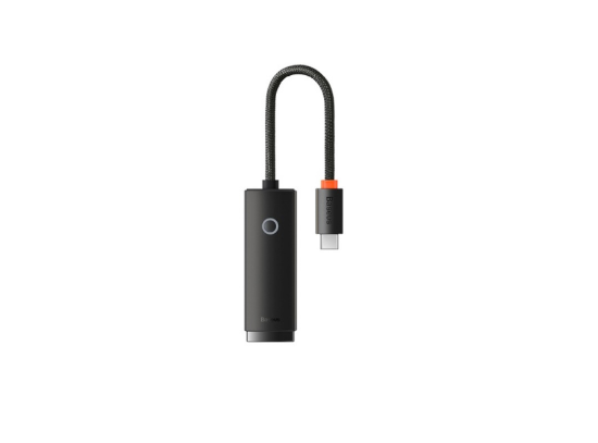 Picture of Adapter Baseus Lite Series Ethernet Adapter Type-C to RJ45 LAN PORT (1000MBPS) Black WKQX000301