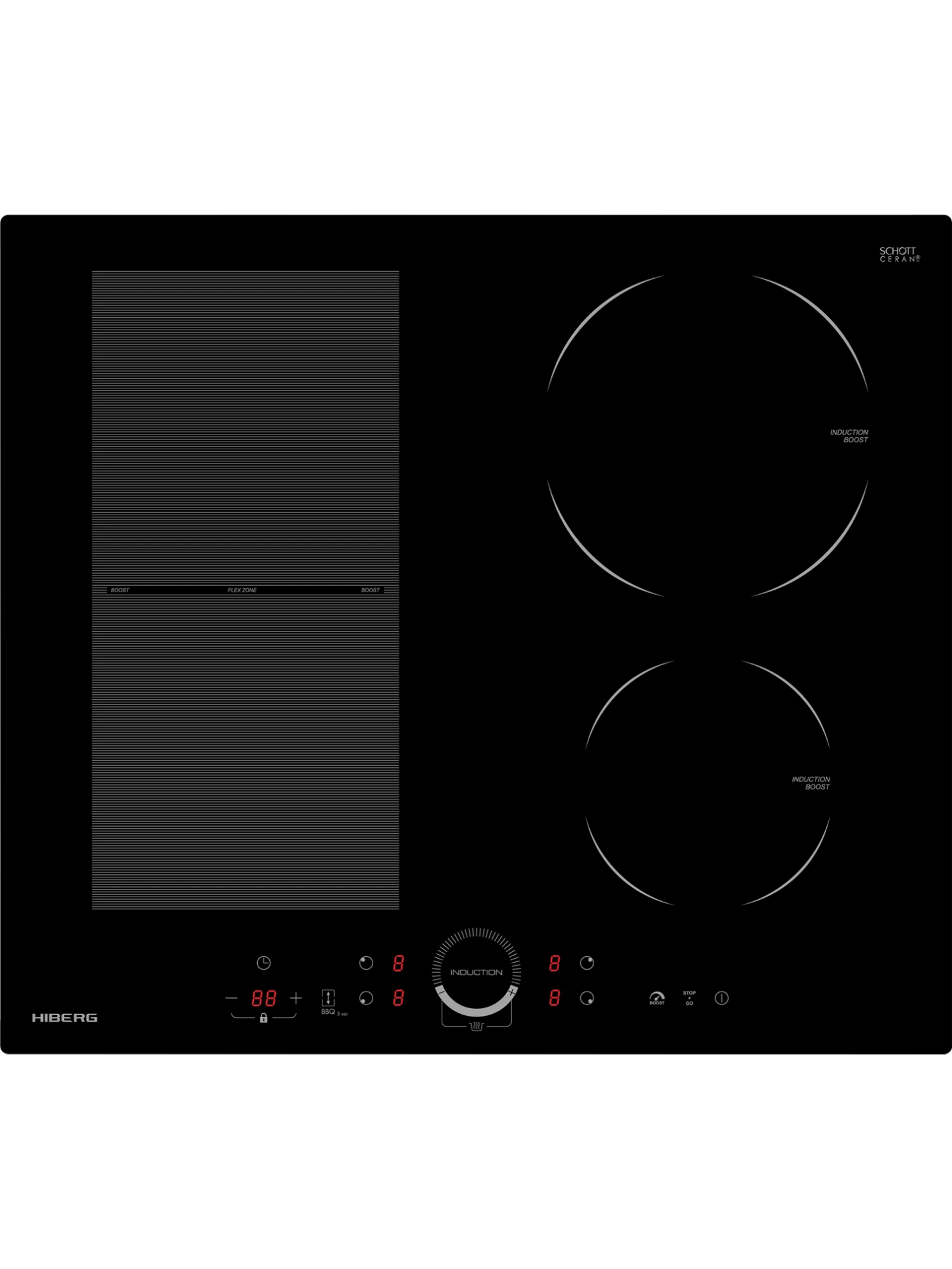 Ներկառուցվող սալօջախ HIBERG i-MS 6049 B - ի նկար