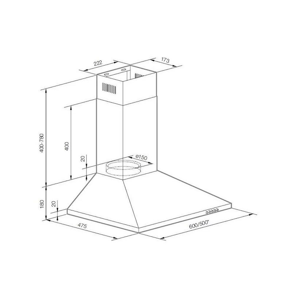 Օդաքաշ պահարան GRAUDE DHP60.0W (White) - ի նկար