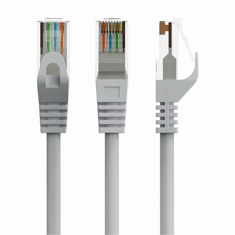 Մալուխ PP6U-5M UTP Cat6 Patch cord, Gembird, Grey, 5m   - ի նկար