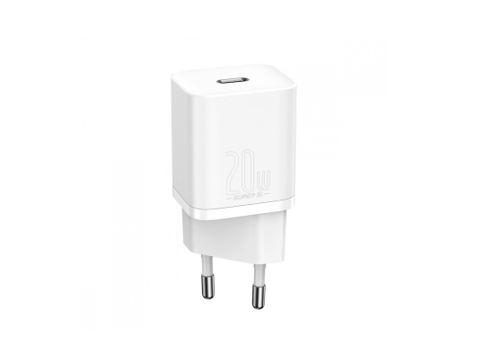 Լիցքավորիչ Baseus Super Si Quick Charger 1C 20W EU Sets White TZCCSUP-B02 - ի նկար