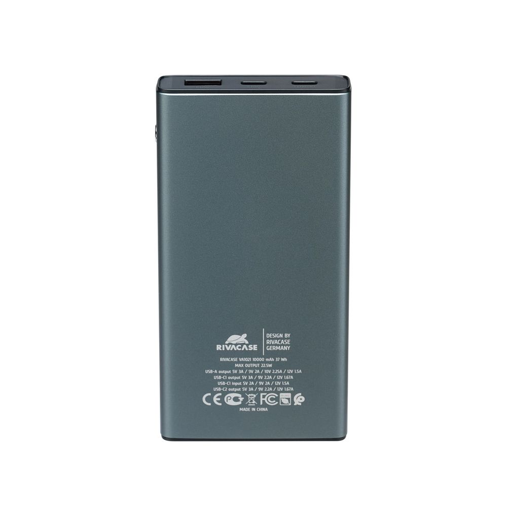 Սնուցման աղբյուր Power Bank Rivacase VA1021 (10000 mAh) Metal - ի նկար