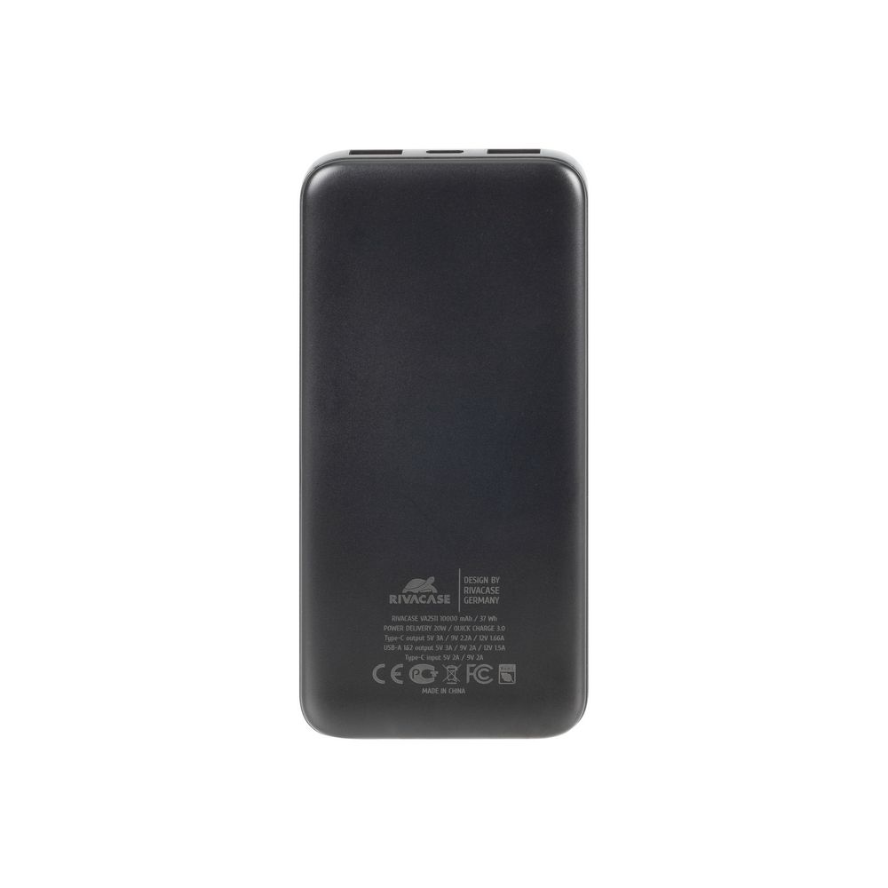 Սնուցման աղբյուր Power Bank Rivacase VA2511 (10000 mAh) Black - ի նկար