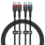 Մալուխ Baseus Cafule Charging Cable USB-C to USB-C 100W 2m 2pcs Red Black+Grey Black P10318306003-01 - ի նկար