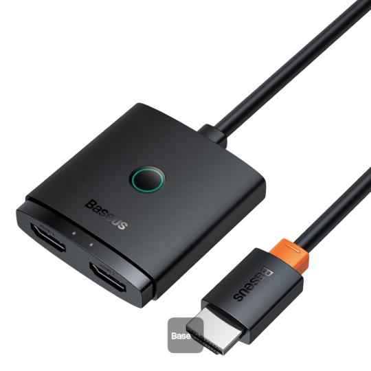 Բաժանարար Baseus AirJoy Series 2-in-1 Bidirectional HDMI Switch Cluster Black B01331105111-00 - ի նկար