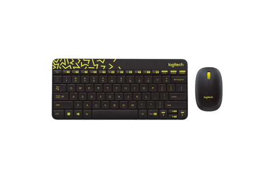 Ստեղնաշար և մկնիկ Logitech MK240 Nano Black/Chartreuse (L920-008213) - ի նկար