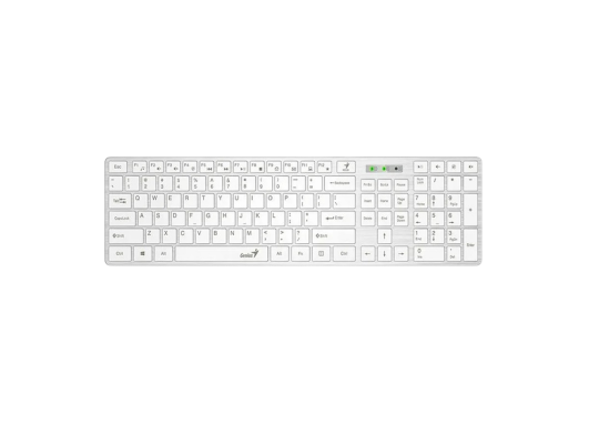 Picture of Keyboard GENIUS SLIMSTAR 126 USB White