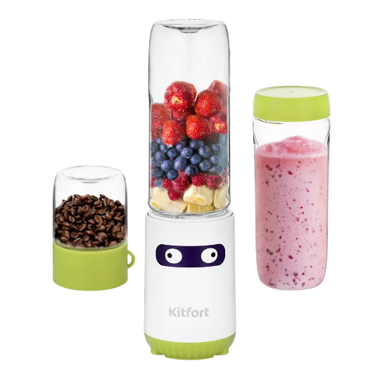 Բլենդեր KitFort KT-3033-2 (սպիտակ և լայմ, 2-ը 1-ում) - ի նկար