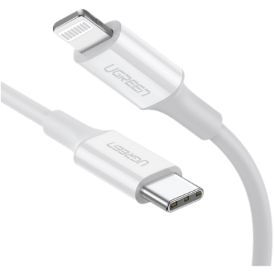 Մալուխ US171 60748 UGREEN USB-C to Lightning Cable M/M Nickel Plating ABS Shell 1.5m (White) - ի նկար