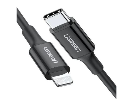 Picture of Մալուխ US171 60751 UGREEN USB-C to Lightning Cable M/M Nickel Plating ABS Shell 1m (Black)